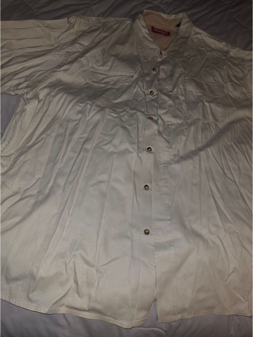 Wrangler Button Up Shirt Beige Men 3X-Large  country wear